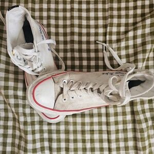 Darc Sport White High-Tops with Red Accents